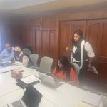 Intergenerational Tech Inc. Vice President conducting hands-on technology training with participants at the University of Louisville HIVE AI Innovation Studio.
